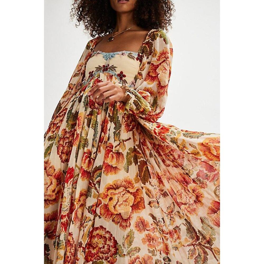 Free People Timeless Tapestry Maxi Dress, NWT, Size S - Picture 3 of 8